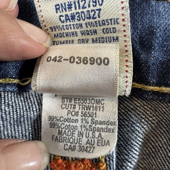 Vintage True Religion Jeans Womens 28 Blue Joey Low Rise Flare Made in USA Y2K - Picture 13 of 16